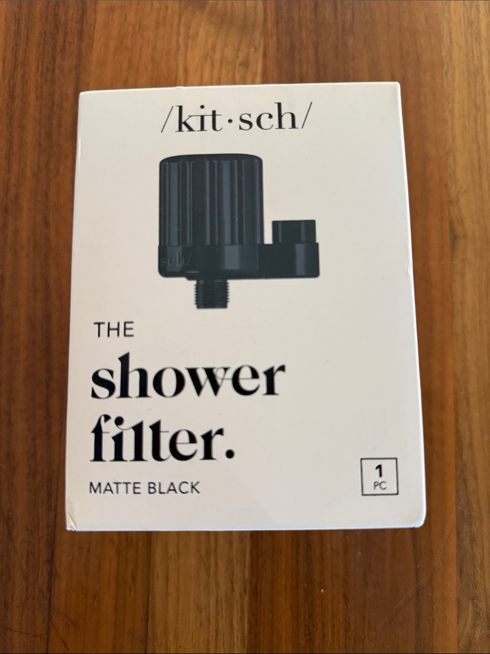 NEW SEALED Kitsch Black Shower Filter matte black